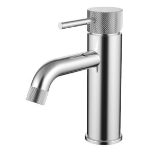 Cioso Knurled Curved Spout Basin Mixer