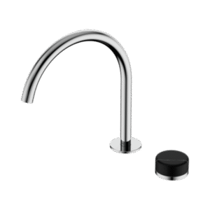 Serenity Progressive Bath/Kitchen Mixer with Arc Spout and Marquina Black Handles