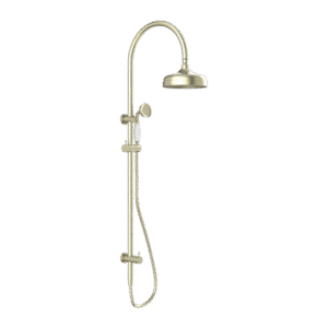 York Twin Shower with White Porcelain Hand Shower