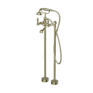 York Freestanding Bath Set with Metal Hand Shower