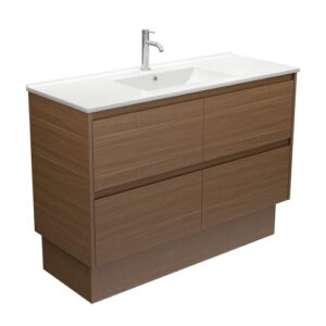 Dolce Amato Walnut 1200mm Vanity on Kickboard