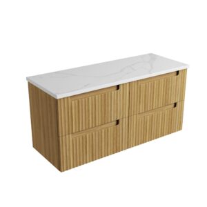 1200mm Lovina Tier Wall Hung Vanity with Stone Top