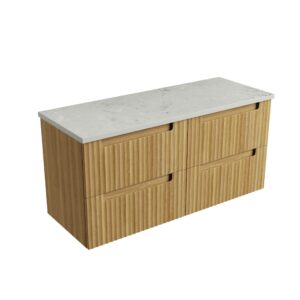 1200mm Lovina Tier Wall Hung Vanity with Ceramic Top