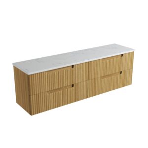1800mm Lovina Tier Wall Hung Vanity with Stone Top