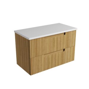 900mm Lovina Tier Wall Hung Vanity with Stone Top