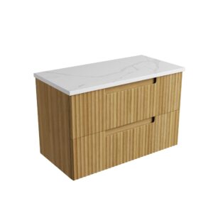 900mm Lovina Tier Wall Hung Vanity with Ceramic Top