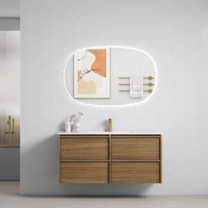 1200mm Venetta Framed Wall Hung Vanity with Ceramic Top