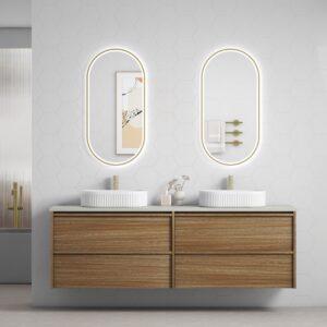 1800mm Venetta Framed Wall Hung Vanity with Stone Top