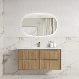 1200mm Voulari Framed Wall Hung Vanity with Stone Top