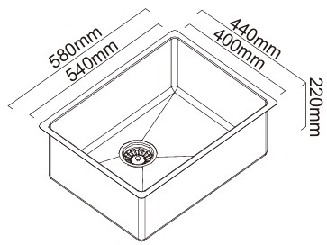 Alfresco Large Single Bowl Sink - Image 2