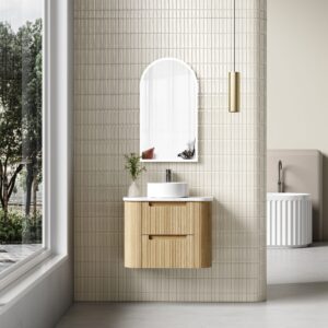750mm Varcelli Tier Wall Hung Vanity with Stone Top