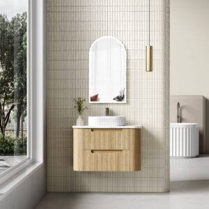900mm Varcelli Tier Wall Hung Vanity with Stone Top