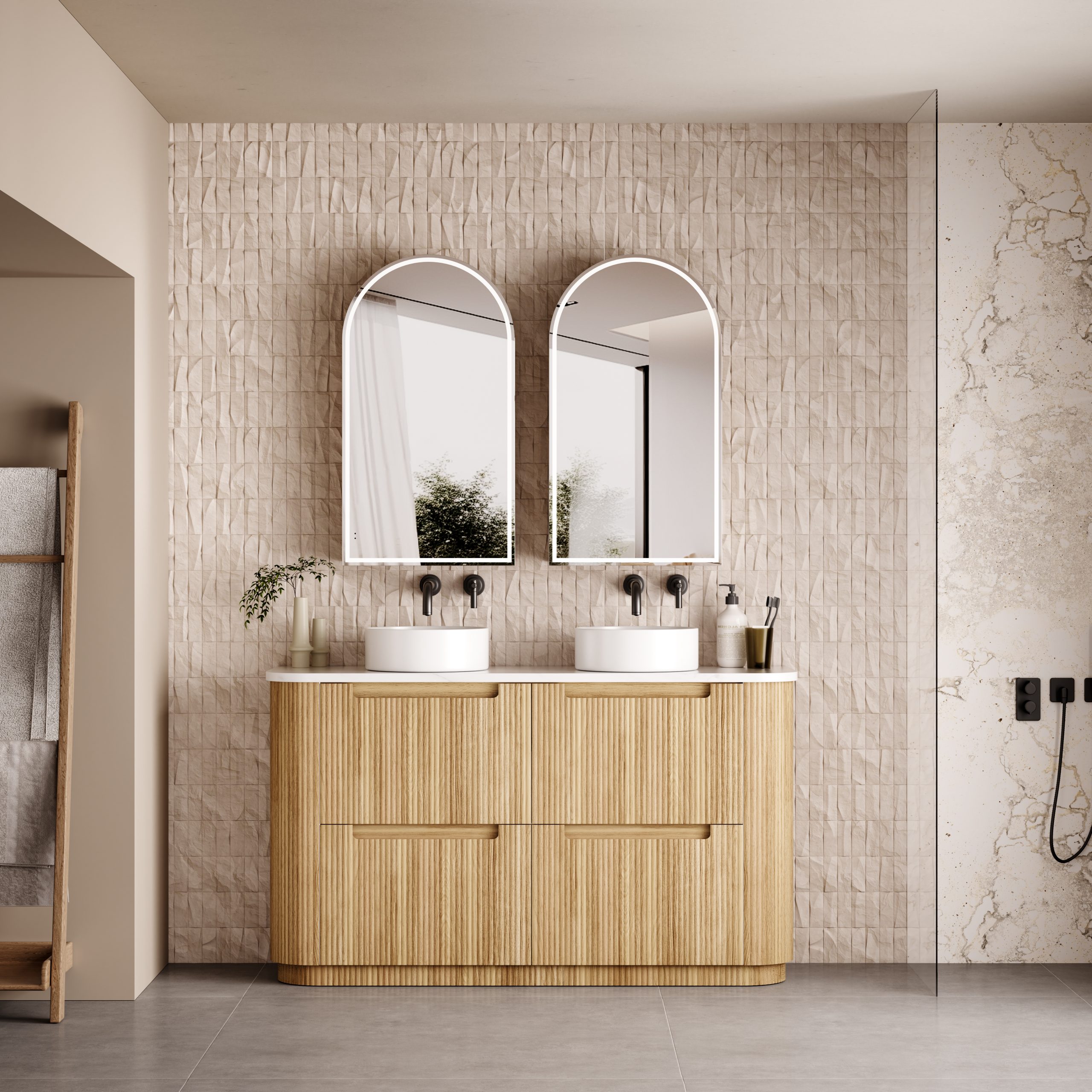 1500mm Varcelli Floor Standing Vanity with Stone Top - Image 2