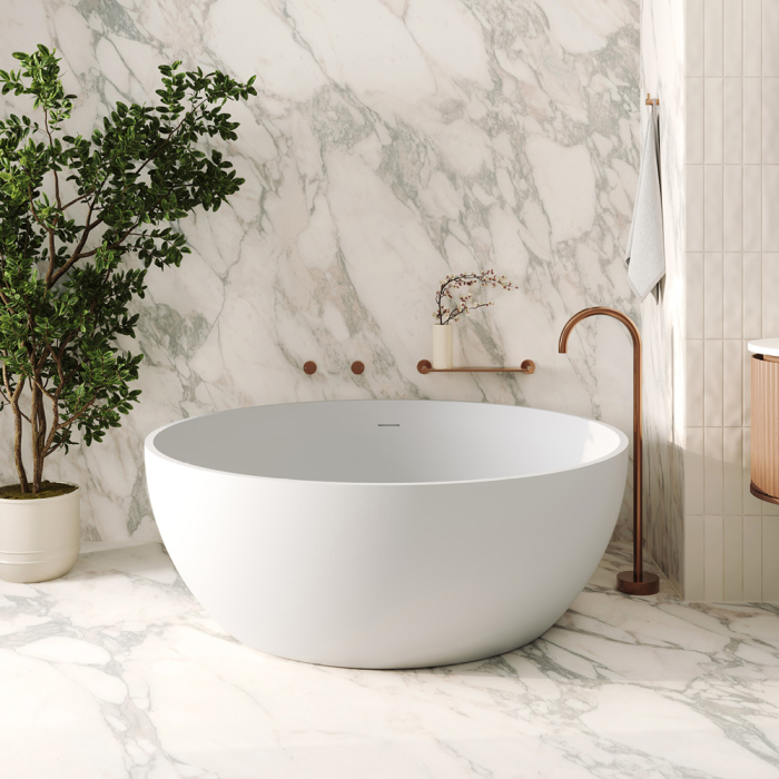 1500mm Shinto Solid Surface Freestanding Bath - Image 4