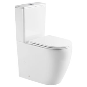 Alix Slim Cistern Back-to-Wall Toilet Suite with Slim Seat