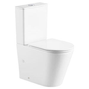Aluca Tornado Flush Slim Cistern Back-to-Wall Toilet Suite with Slim Seat