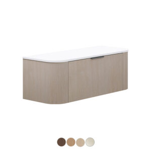 Lena 1200mm Curved Wall-Hung Vanity with Stone Top