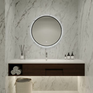 Framed S-Series 800mm Round LED Mirror