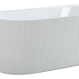 1500mm Bari Gloss White Freestanding Back to Wall Bath