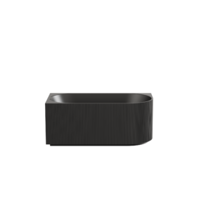 1500mm Capri Matte Black Freestanding Corner Bath