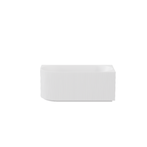 1500mm Capri Matte White Fluted Freestanding Corner Bath
