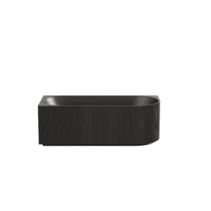 1700mm Capri Matte Black Freestanding Corner Bath