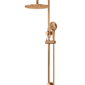 Gooseneck Combination Shower Rail with 300mm Rose & Three-Function Hand Shower